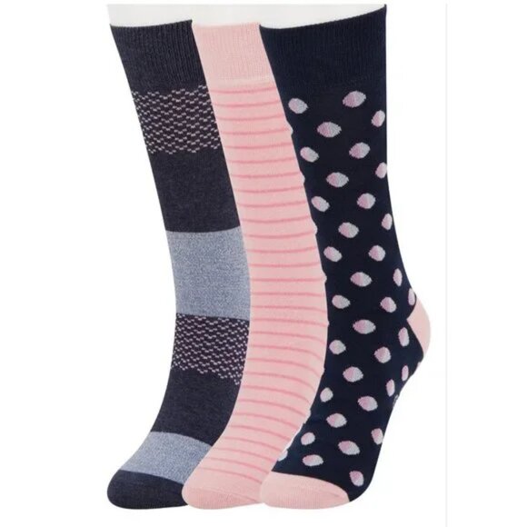 3 pair Original Penguin "Mixed Stripe" crew Socks - Picture 1 of 4